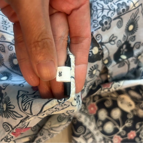 Isabel Marant Etoile Ussaya Ecru Floral Printed Long Button Down Oversized US6 - Picture 8 of 9